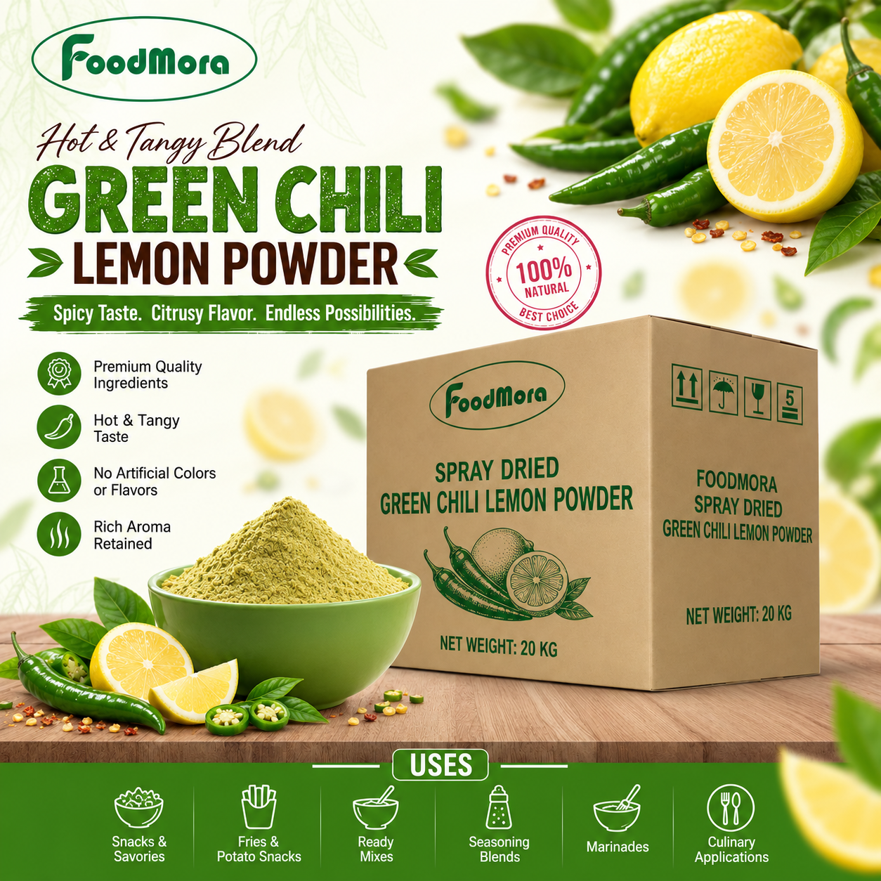 Green Chili Lemon Powder